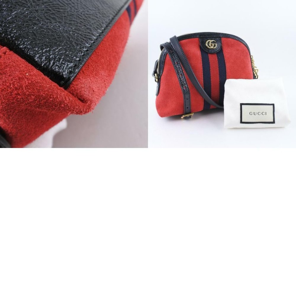 GUCCI Ofidia Shoulder Bag Hibisca Rubbed Dod Suede/leather - Picture 11 of 11